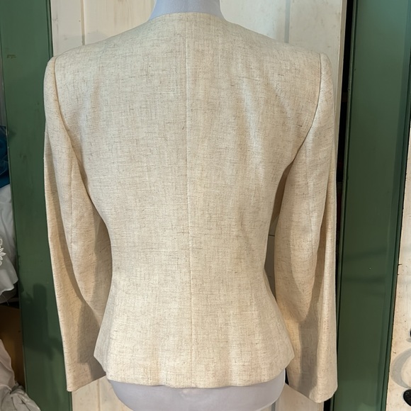 NOSWT 1950s Park Square Fitted Blazer Vintage MCM Hourglass Figure Linen look - Picture 4 of 6